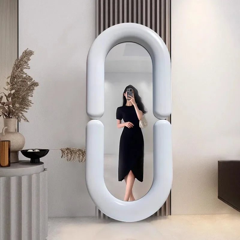 

Funky Modern Mirror Decoration Items Full Body Korean Style Bathroom Luxury Makeup Mirror Cosmetics Spiegel Wand Home Products