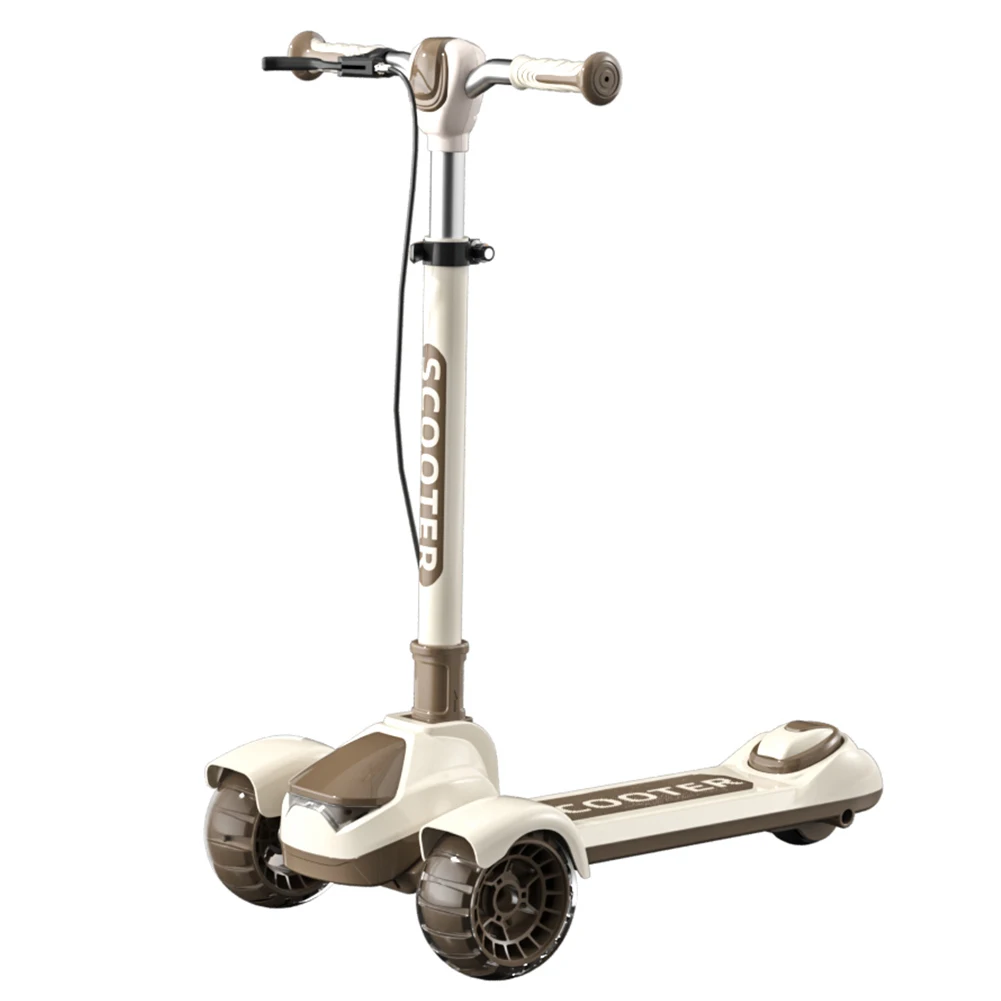 Foldable Kick Scooter Adjustable Height 3 Wheel Scooter Non-Slip Deck Kids Push with Brake For 5-18 Years Old