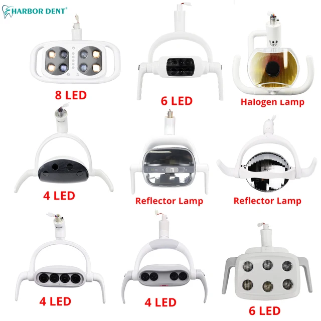 Dental Oral lamp Light Induction Sensor Bicolor Adjustable High Brightness Lamp For Dentistry Unit Chair Equipment