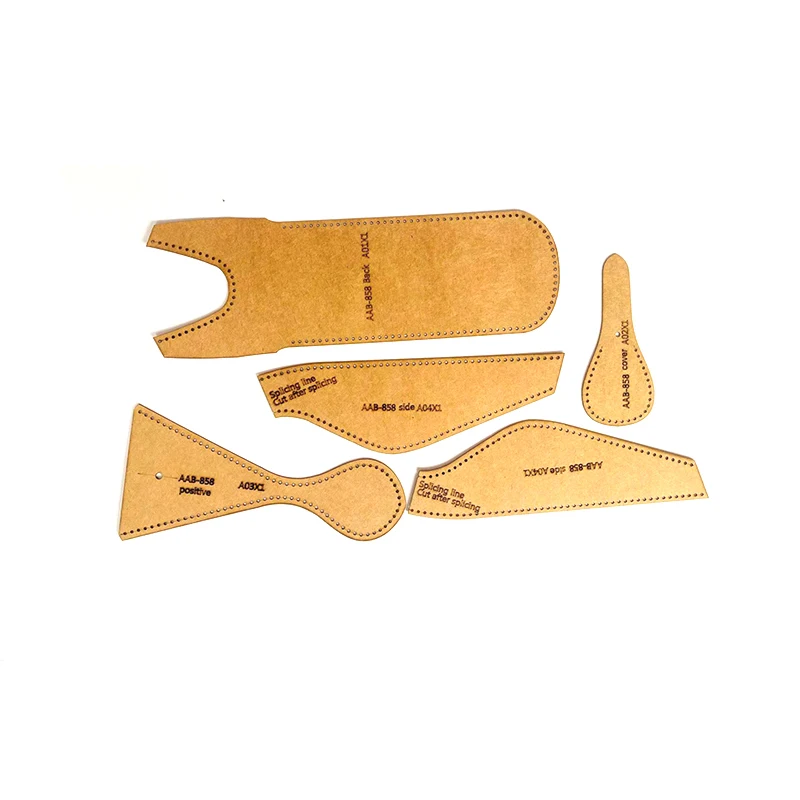 Sewing pattern DIY handmade glasses case kraft paper leather craft template 17x17.5cm