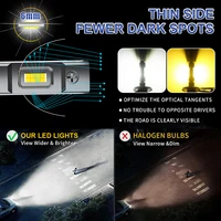 H1 LED Headlights 5500000LM 6000K 5200W 16PCS 7585 CSP High Low Beam Turbo Auto Light 1:1 Fanless Mini 12V H7 H4 H3 +600% Bright - Image 3