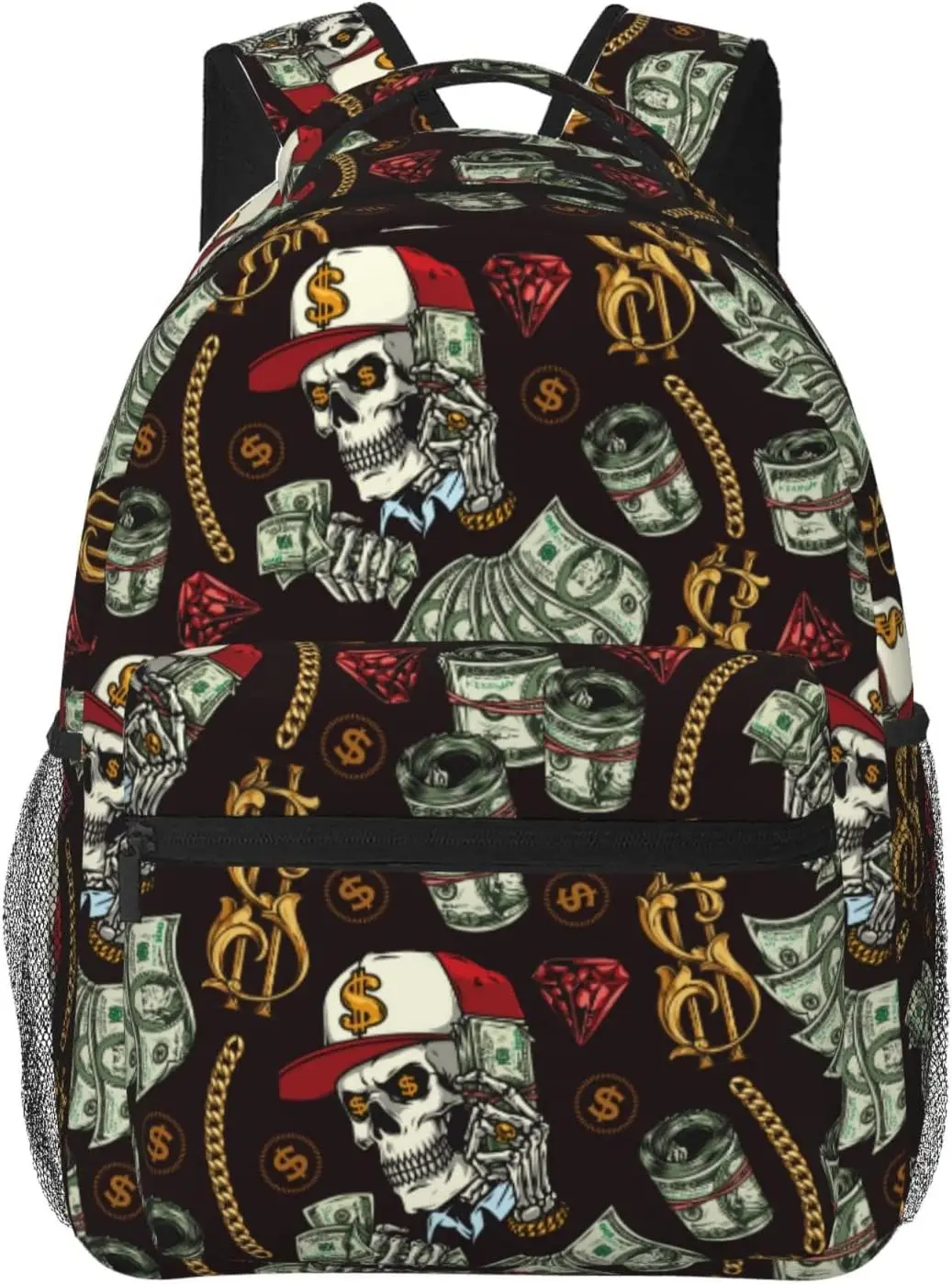 Skulls Lightweight Backpack for College, Travel, and Casual Use