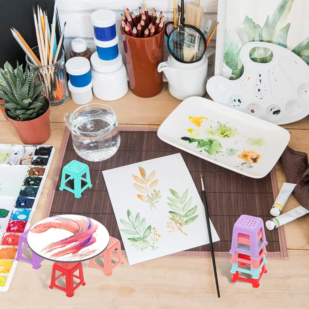 12 Pcs Canvas Stands for Painting Paint Stand Mini Canvas Feet Risers Fluid Painting Supplies Acrylic Pouring Paint