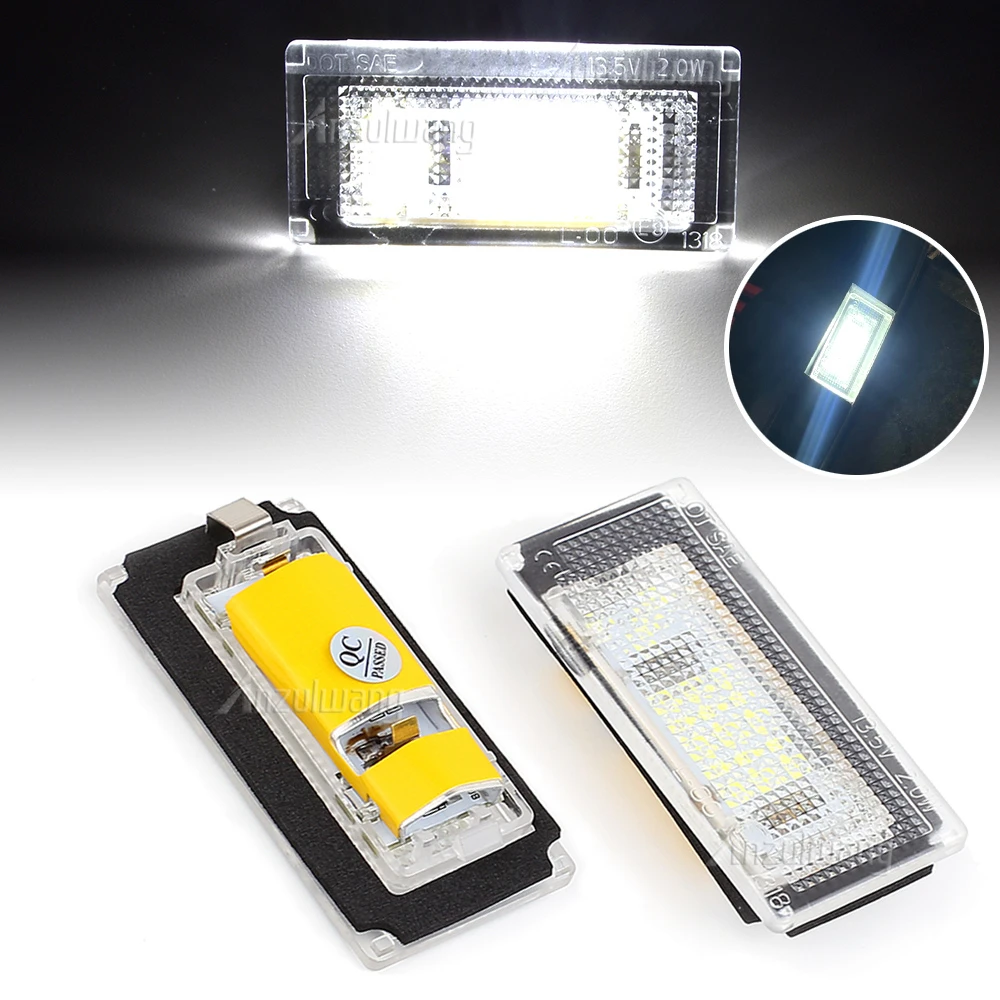 2pcs Licence Number Plate Light 6500K White LED License Plate Lights