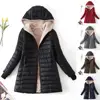 Cozy Autumn Winter Mid-length Jacket S-2XL Women Coat Mid-length Jackets Office Ladies Clothes for Outdoor 5