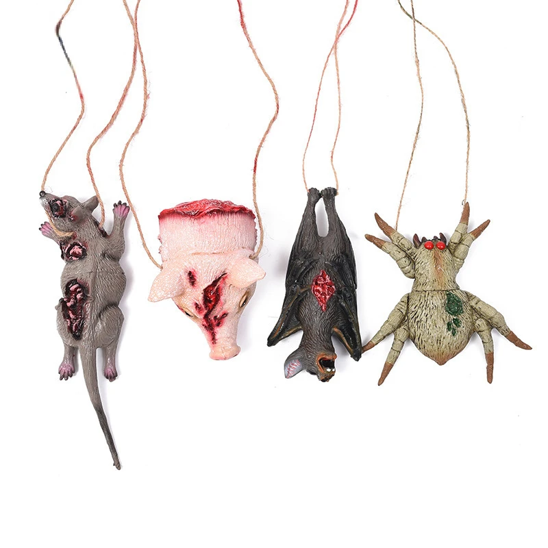 

1PC Halloween Decoration,Scary Lifelike Putrid animal Bloody Latex for Haunted House Halloween Party Yard Bar Decor,spider,mouse