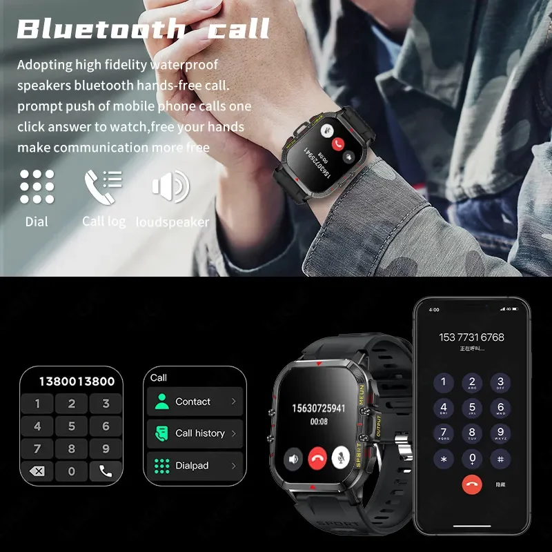 AliExpress Collection LIGE  Ʈ ġ, HD  ȭ,  ð, µ ͸, ߿  Ʈġ, 1.96 ġ, 2023 ǰ