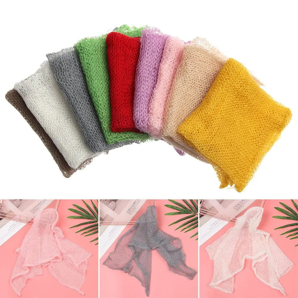 

1pc Auxiliary Fashion Warm Winter Soft Long Studio Shoot Stretch Knit Wrap Blanket Newborn Wrap Baby Photography Props