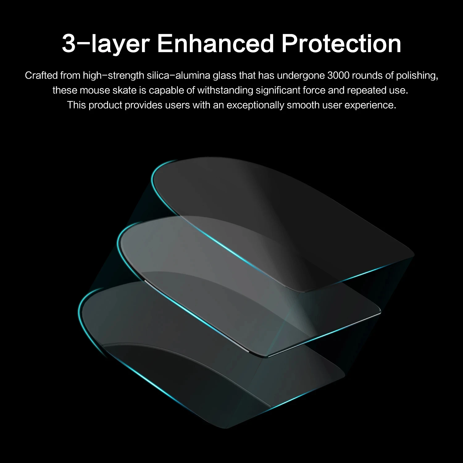 Ultra-Smooth Polished Mouse Feet Skates - Fast, Durable, and Long-Lasting Surface
