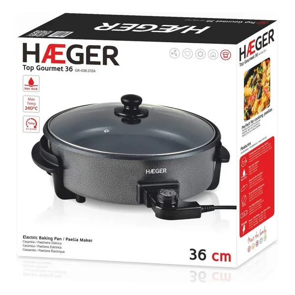 Multi-purpose Electric Cooking Grill Haeger Top Gourmet 36 Cm 1500 W -  Cooktops - AliExpress