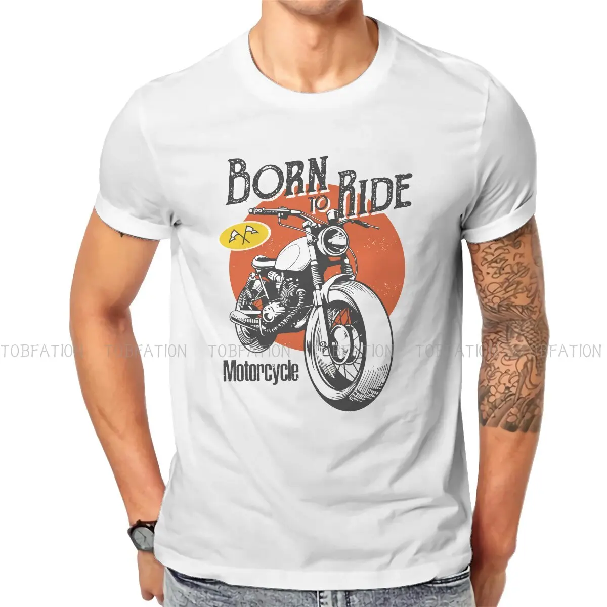 

Enduro Cross Motorcycle Racing TShirt for Men Born To Ride Rider Soft Leisure Sweatshirts T Shirt High Quality New Design Fluffy