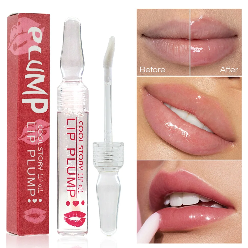 Hyaluronic Lip Gloss Clear Crystal Jelly Moisturizing Lip Oil Plumping Tint Reducing Lines Waterproof Balm Cosmetics lip balm,lip gloss,lip makeup,lip tint,lip oil,lip plumper
