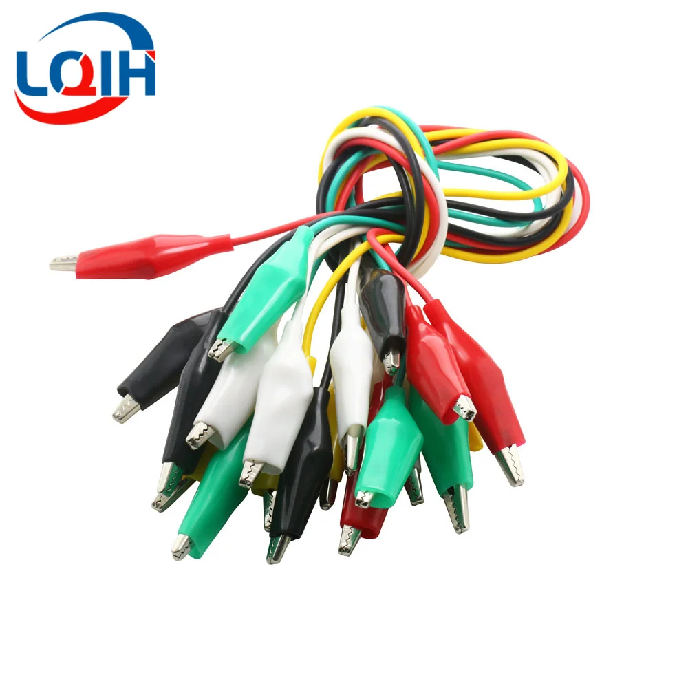 Color Alligator Clip 10PCS Electric DIY Small Battery Power Cord Sheath Electric Clamp Double Head Test Clamp 28mm 35mm 45mm 50cm alligator clips electric test clamp test clip electrical clamp