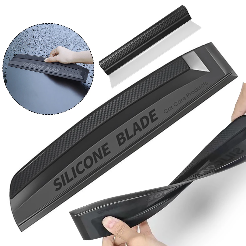 Non-Scratch Soft Silicone Handy Squeegee Car Wrap Tools Water Window Wiper Drying Blade Clean Scraping Film Scraper Accessories