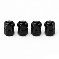 Universal Vehicle Tire Valve Dust Cover Caps - Auto, Truck, Motorcycle, and Bike Wheels (Alfa Romeo - black)