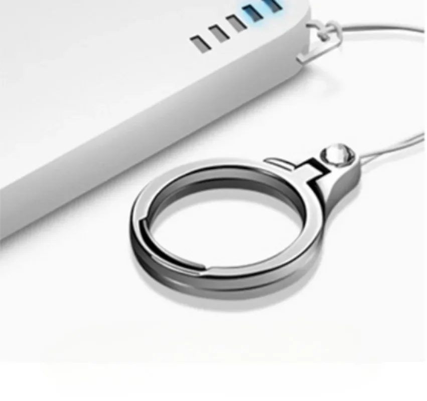 Mobile Phone Holder Hanging Ornaments Anti-fall Lanyard Ring Metal Creative