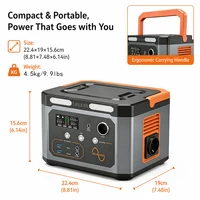 Station d'alimentation portable 600W 100000mAh, générateur solaire d'urgence à onde sinusoïdale pure pour la maison, le camping, l'extérieur, prise EU 5