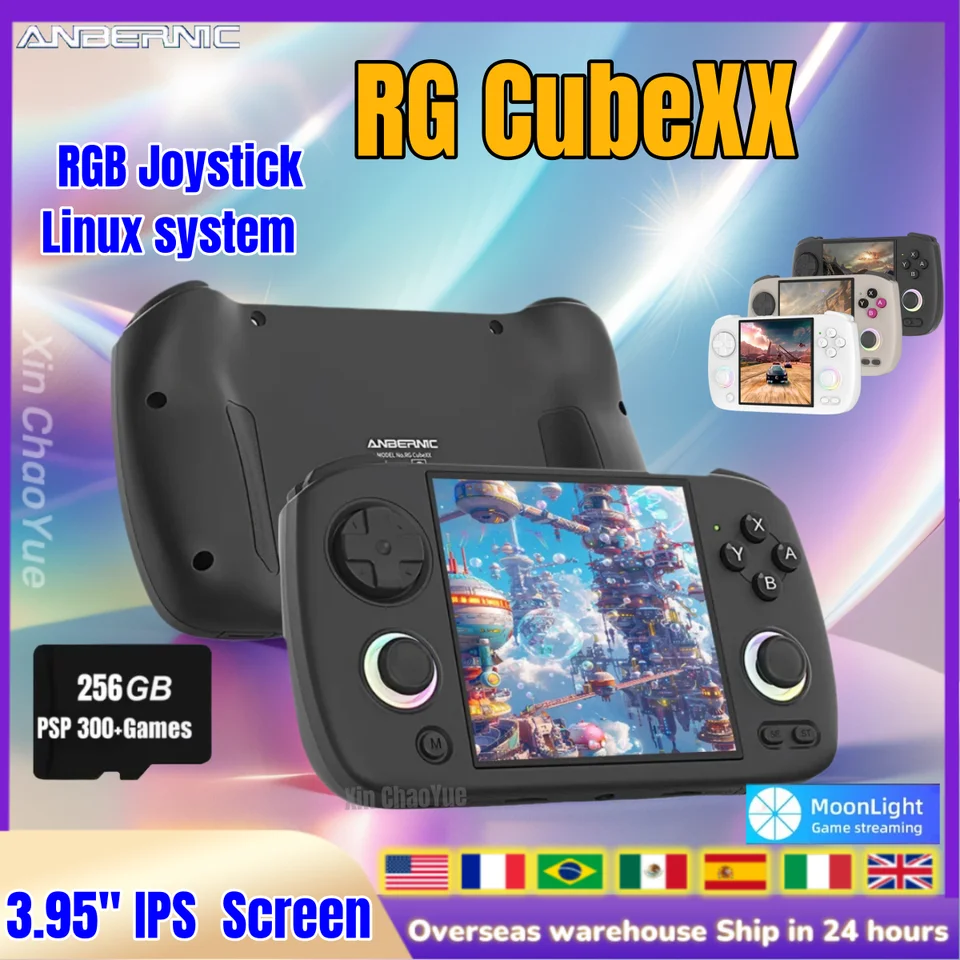 ANBERNIC RG CubeXX Retro Handheld Games Console Linux RGB Joystick