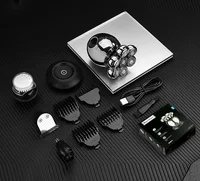 Electric Shaver 7D Floating Cutter Head Base Charging Portable Men Beard Trimmer Clipper Skull Shaver Waterproof Shaving 6