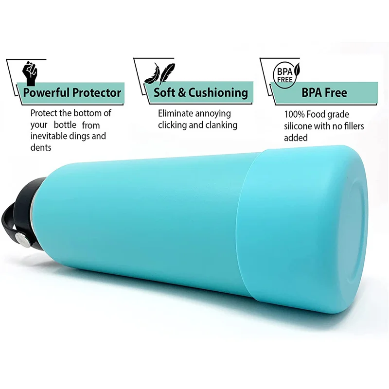Water Bottle 7.5cm Silicone Boot Bottom Sleeve Cover for Stanley 40oz Tumbler Quencher Adventure and Ice Flow Flip 30 oz 20 oz Water Bottle