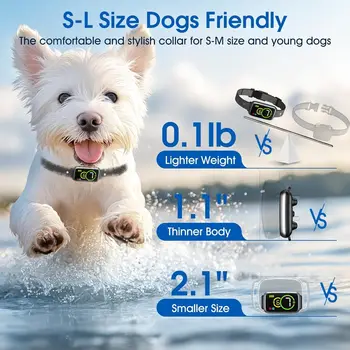 Dog Bark Collar,Small Medium Large Dog Smart Bark Collar,Adjustable Beep Vibration Modes & 7 Sensitivity, Automatic Anti Barking 4