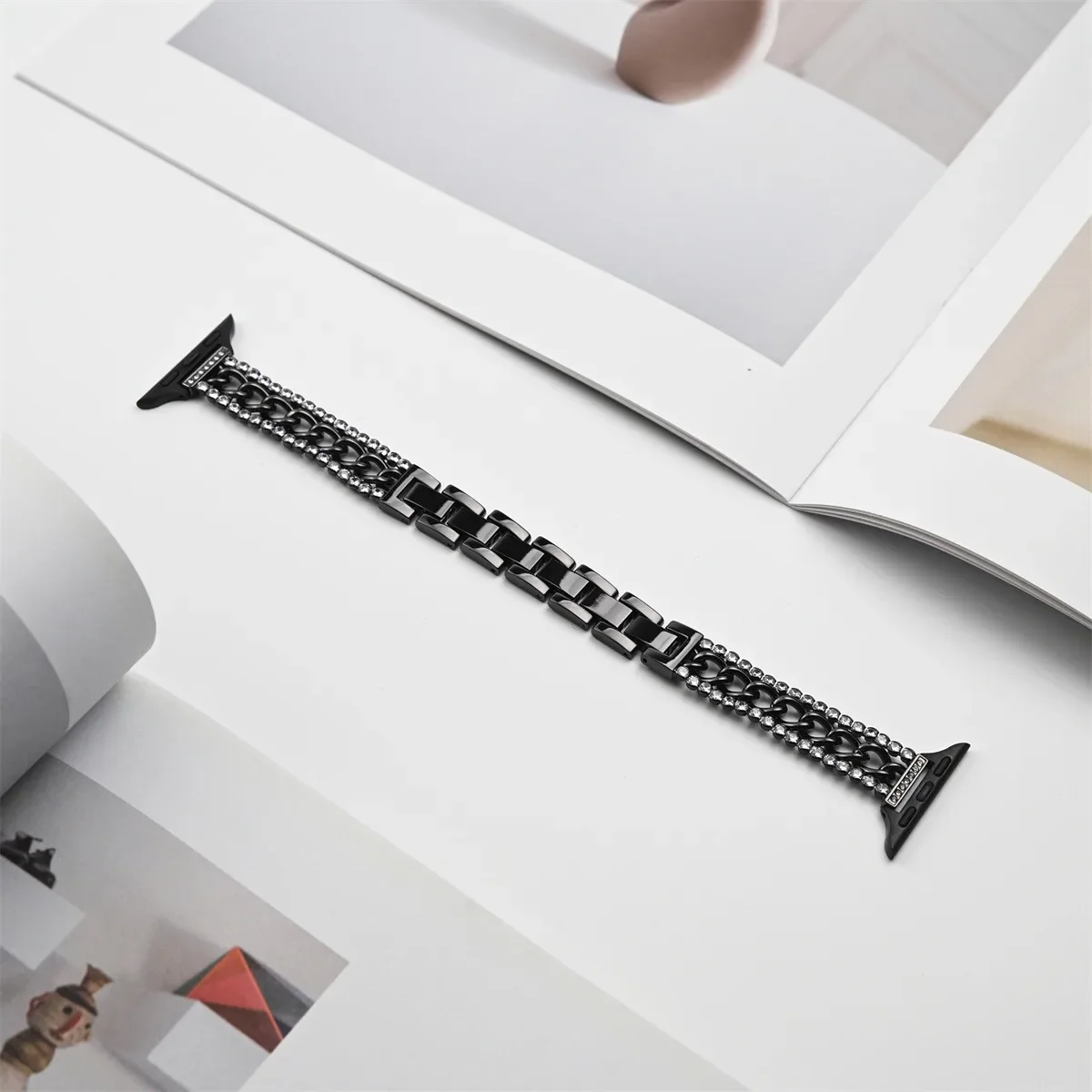 Pulseira de smartwatch em metal para apple watch series_voghion.com