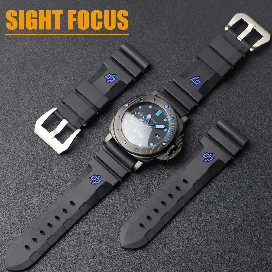 22Mm 24Mm 26Mm Cinturino Sportivo Per Panerai Cinturino In Gomma Orologio Bracciale Subacqueo Cinturino Orologio Cinturino Illuminazione Cintura Pam O
