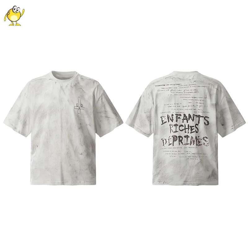 

2024 ERD T-shirt Men Woman High Street Casual Couple Cotton Tops Tee O-Neck Spring Summer Short Sleeve