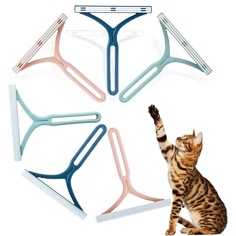 Pet Hair Remover Couch Carpet Scraper Fur Removal Tool Reusable Cat Hair Removal Brush for Furniture Dog Lint Cleaner 1PC