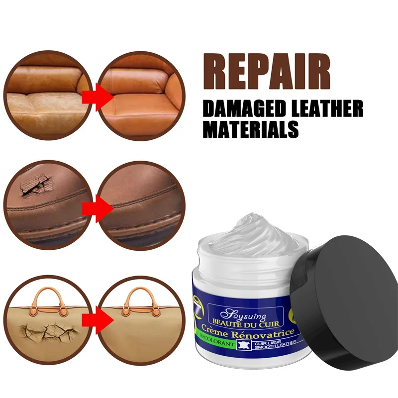 AllPurpose Leather Repair Cream For Shoes Cars Care Kit Leather Gel