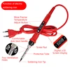 Red Soldering Iron Kit Adjustable Temperature 110V 220V 80W Soldering Iron Kit With ESD Heat Insulation Working Mat Welding Tool 3