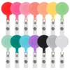 50 Pcs Retractable Badge Reel Clips Holder Mixed Solid Color Nurse Students Doctor ID Badge Holder for Hanging ID Card 5