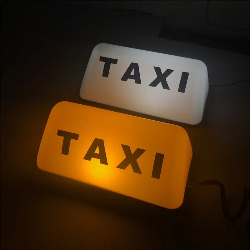 EURS Car Taxi Lights LED Sign Decor Glowing Decor Auto Dome Lights Taxi Lights TAXI-COB Taxi Light con 12V Car Charger Inverter