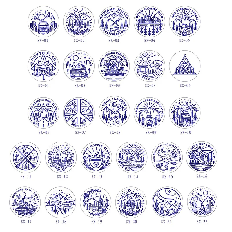 

Forest Landscape Wax Seal Stamp DIY Village Sealing Stamps Nature Seals Postage Wedding Envelope Card Making Hobby Decor Craft