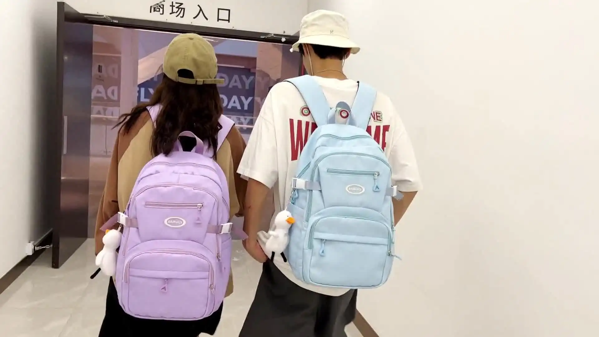 Mochila Escolar Meninas | Resistente A Respingos | Vários Bolsos