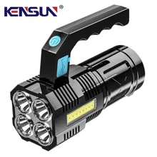 

Super Bright 4 Core LED+COB Side Light Flashlight USB Rechargeable Multi-functional Portable Torch For Outdoor Camping