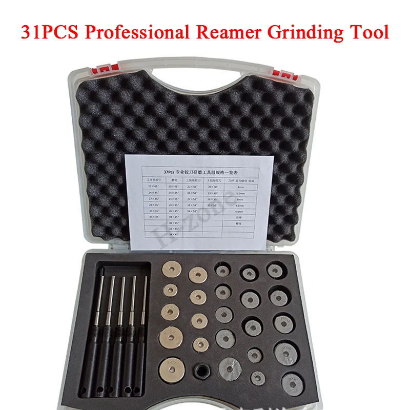 22-34mm  31 Pcs Motorcycle Reamer Set Repair Tool Valve Diamond Grinding Wheel Alloy Steel Material For Motorcycle Valve Repair