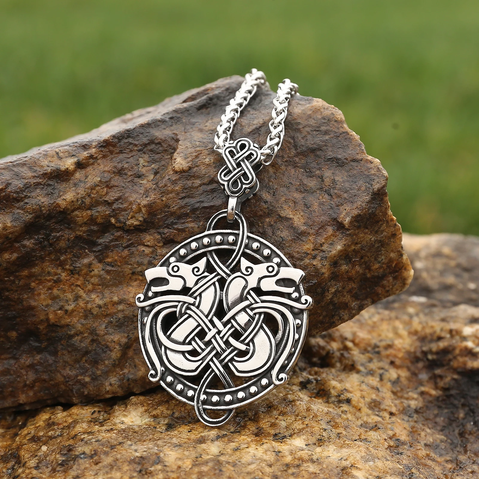 Stainless Steel Viking Jewelry Norse Myth Celtic Amulet Hollow Out
