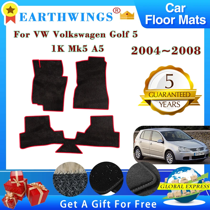 Car Floor Mats Fit For VW Volkswagen Golf 5 A5 Plus GTI GT R32 1K Mk5 5