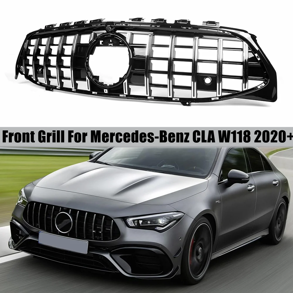 Front Bumper Grills For Mercedes Benz CLA W118 2020+ CLA200 CLA260