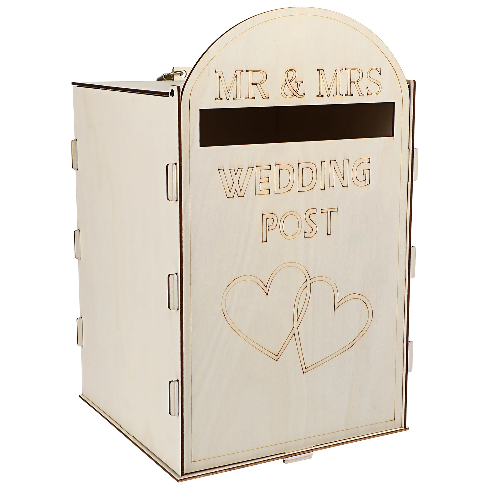 Wooden Gift Card Boxes Wedding Post Box DIY Wooden Wedding Supplies Gift Envelope Card Box Suggestion Letter Donation Party Favors Decoration
