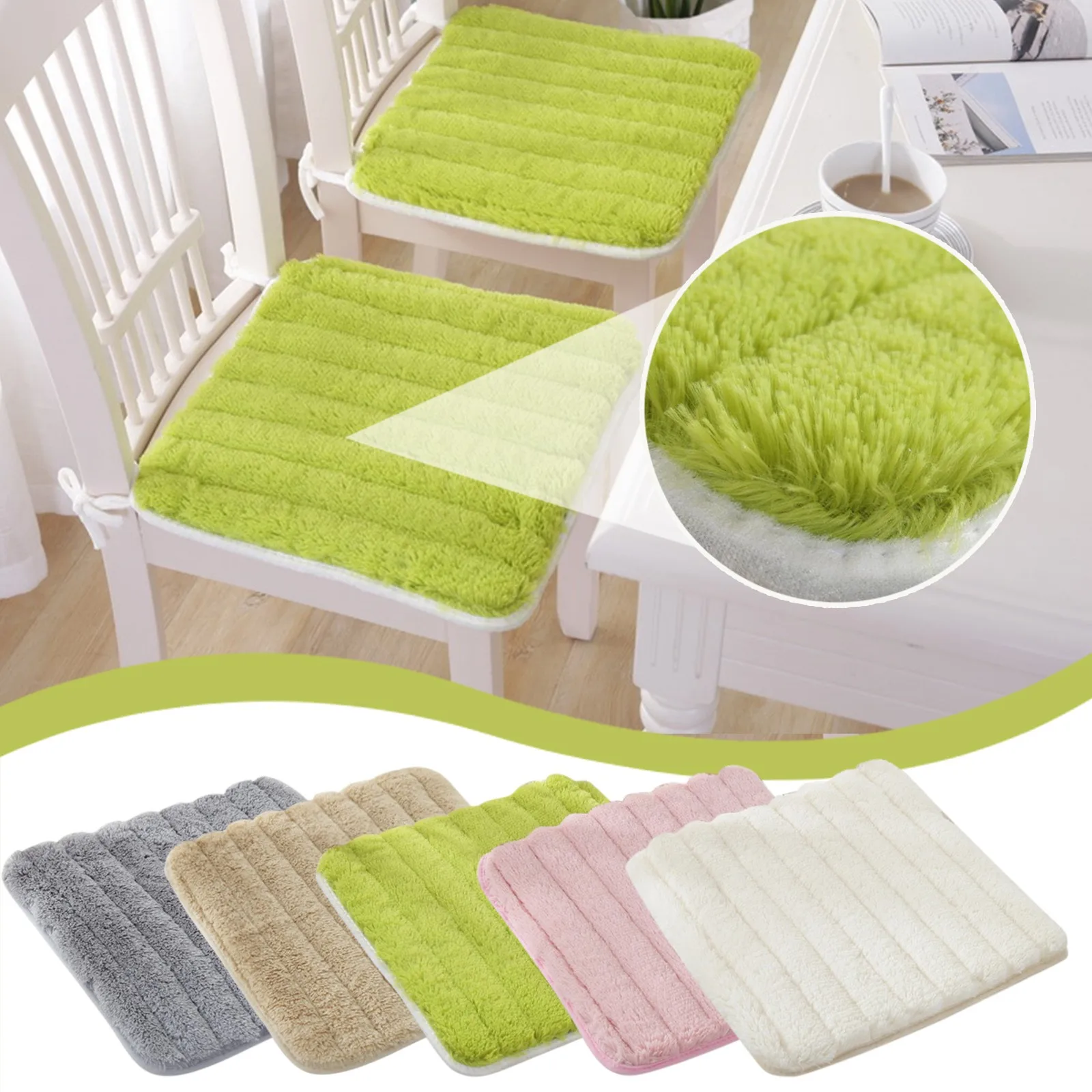 Winter Plush Office Seat Pad For Butt Soft Cushions Pads Seat Cover Chair Decoration For Home Cushion Chair For Non-Slip Thin 1
