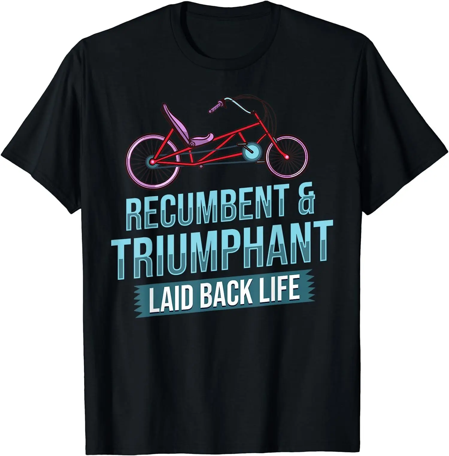 New Limited Recumbent Bike Bicycle Trike Biker Great Idea T Shirt Maniche Lunghe O Corte