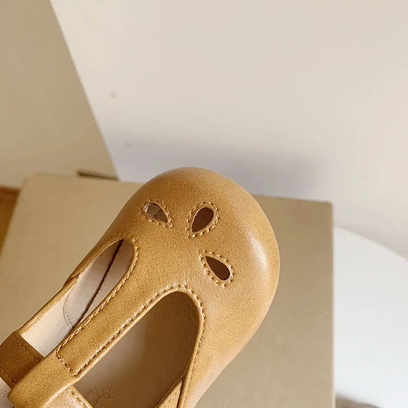 Leather Shoes, Girls Shoes, Girls Flats, Girls Sandals, Summer Retro Hollow