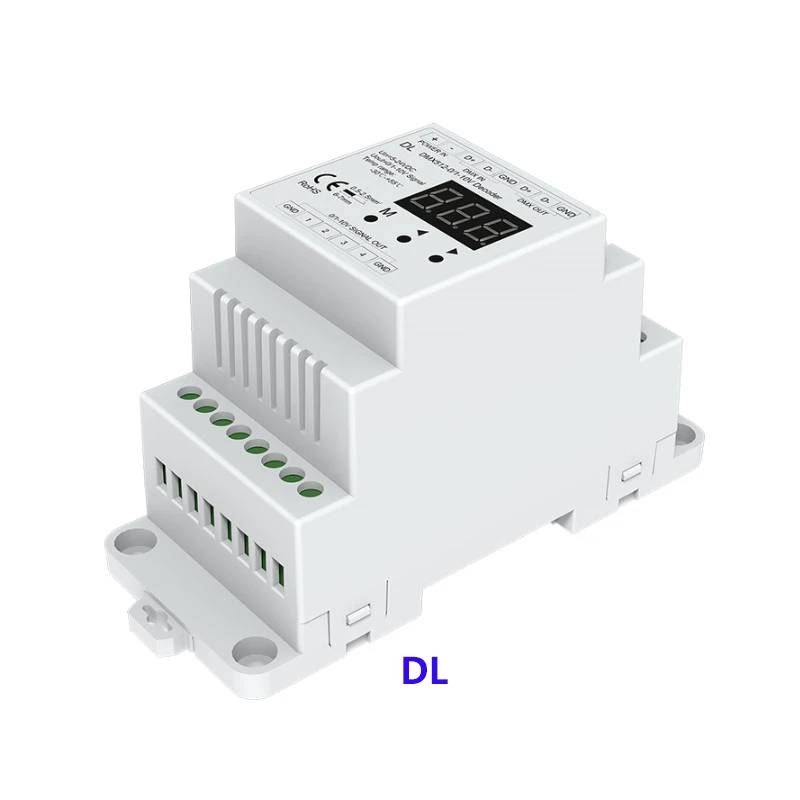 

DL DMX512 4CH Decoder LED Dimmer DC5V-24V DMX 512 Signal to 0-10V RGB/RGBW Controller 4 Channel