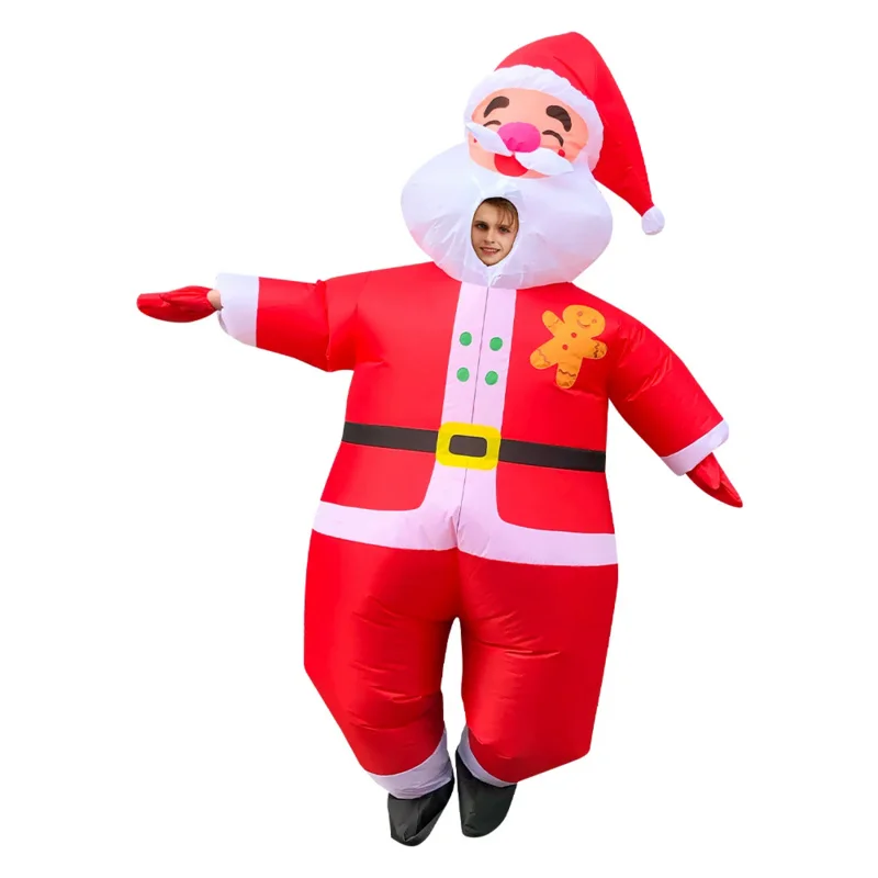 

New Year Santa Claus Inflatable Costumes Snowman Cartoon Anime Fancy Dress Suit Christmas Party Cosplay Costume for Adult