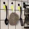 Dog Tail Hooks Hat Coat Key Wall Mounted Hanger Sticker Decoration Creative Tail Kitchen Small Hook Wall Hanging Hole Punching 2