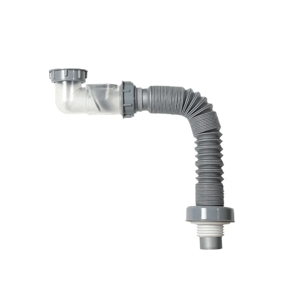 Kitchen Sink Filter Sink Drain Pipe Drain Hose Set Stop Valve For Washbasin Bathroom Deodorizing Scalding-proof