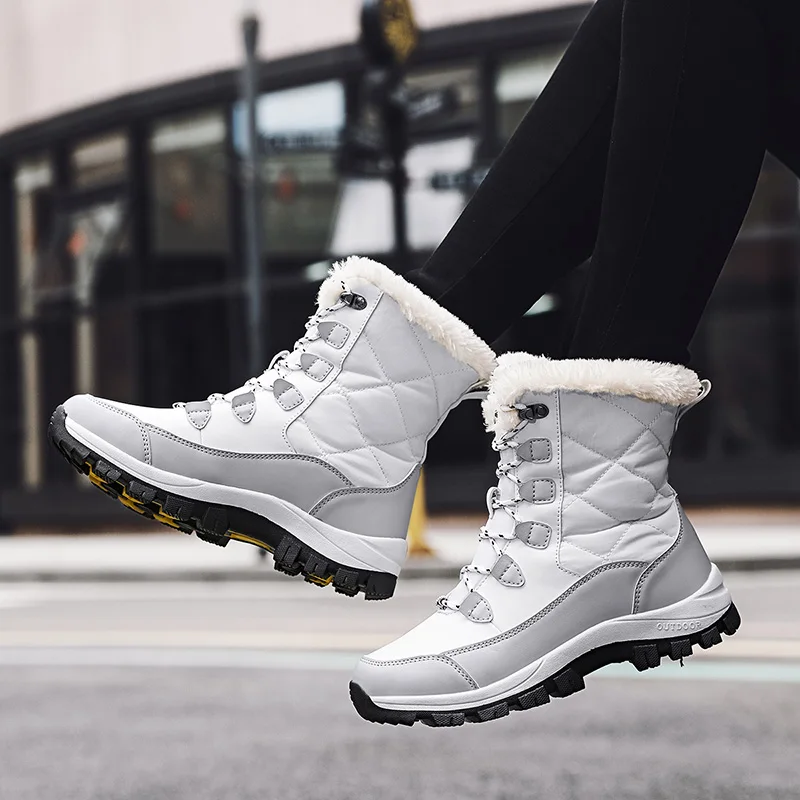 Women's Waterproof Winter Ankle Boots with Thick Fur and Non-Slip Sole 26 S056053682ac9471fbe3b589e49e9ba93E Women's Waterproof Winter Ankle Boots with Thick Fur and Non-Slip Sole