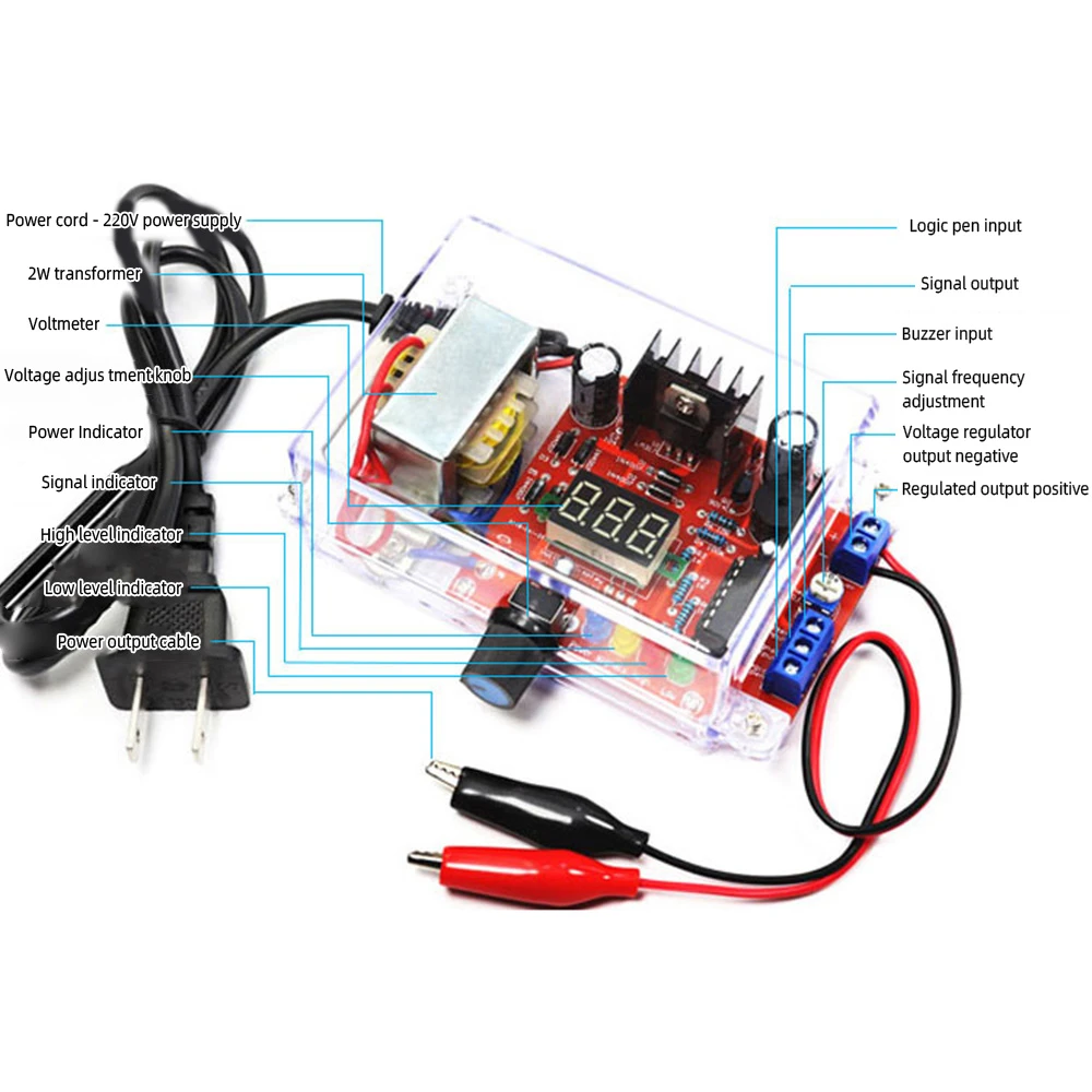 LM317 Adjustable Voltage Regulated Power Supply Kit Electronic DIY DC